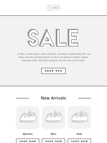 Modelli di newsletter rapidmail per shop online